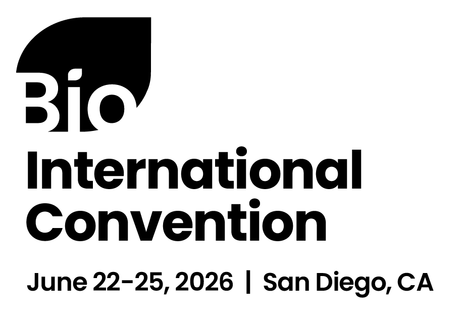 BIO International Convention logo with June 22–25, 2026 and San Diego, CA.