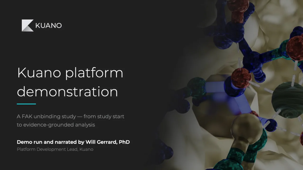 Title frame of Kuano’s FAK study platform demonstration, narrated by Will Gerrard.
